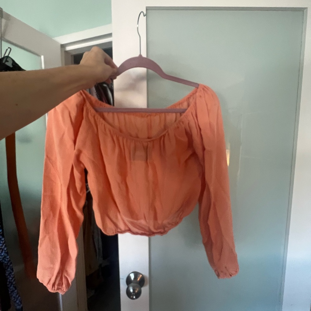 Reformation Coral Long Sleeve Blouse